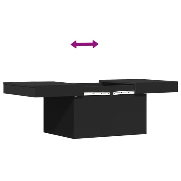 vidaXL sofabord 80x55x40 cm konstrueret træ sort
