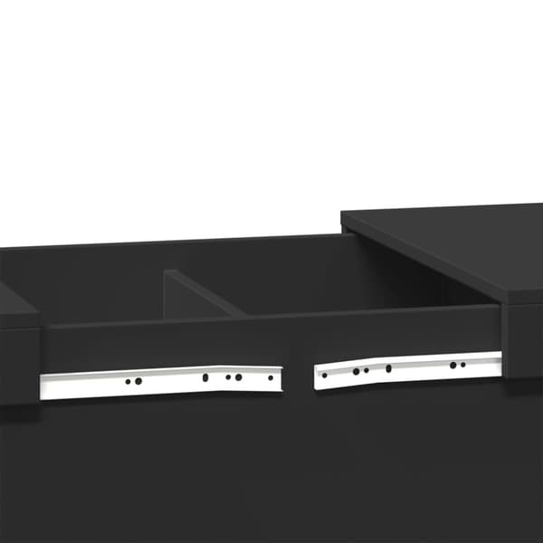 vidaXL Soffbord svart 80x55x40 cm konstruerat trä