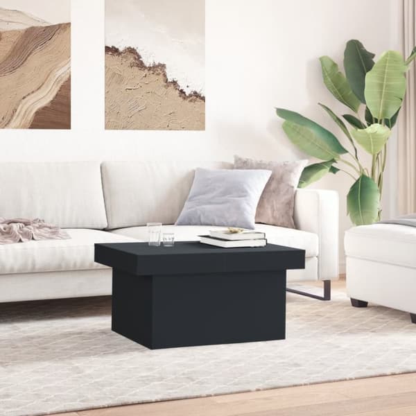 vidaXL Soffbord svart 80x55x40 cm konstruerat trä