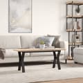 Miniatyrbilde 3 av 10: vidaXL Salongbord Y-ramme 110x40x45,5 cm heltre furu og stål