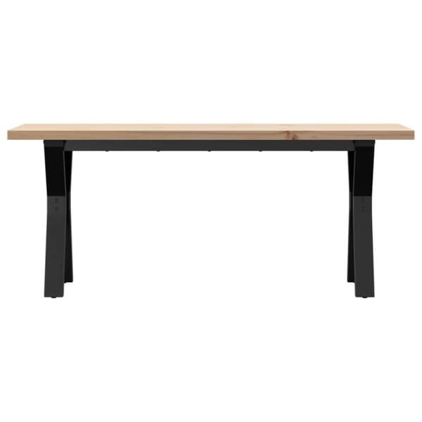 vidaXL Salongbord Y-ramme 110x40x45,5 cm heltre furu og stål