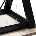 Miniatyrbilde 8 av 10: vidaXL Salongbord Y-ramme 110x40x45,5 cm heltre furu og stål