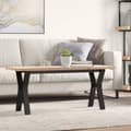 Miniatyrbilde 1 av 10: vidaXL Salongbord Y-ramme 110x40x45,5 cm heltre furu og stål
