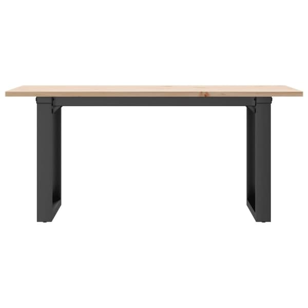 vidaXL Salongbord O-ramme 100x50x45 cm heltre furu og stål
