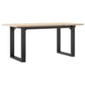 Miniatyrbilde 2 av 10: vidaXL Salongbord O-ramme 100x50x45 cm heltre furu og stål