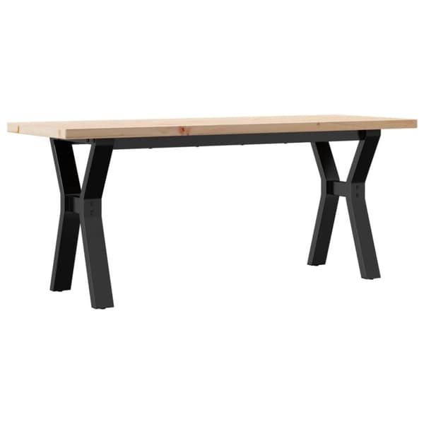 vidaXL sofabord 110x40x45,5 cm Y-stel massivt fyrretræ og støbejern