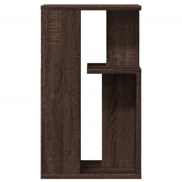 vidaXL sidebord 35x35x60 cm konstrueret træ brun egetræ