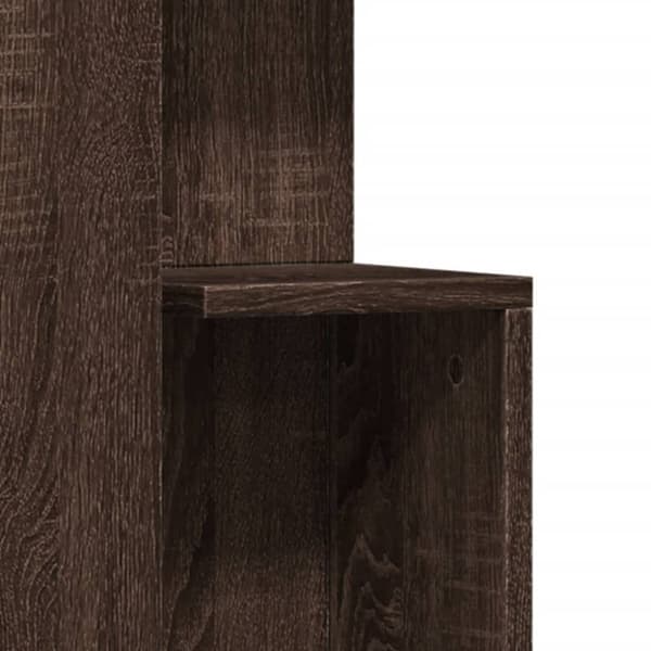 vidaXL sidebord 35x35x60 cm konstrueret træ brun egetræ