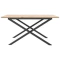Pikkukuva 5 / 10: vidaXL Sohvapöytä X-runko 80x80x45 cm täysi mänty ja terästä