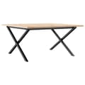 Pikkukuva 6 / 10: vidaXL Sohvapöytä X-runko 80x80x45 cm täysi mänty ja terästä