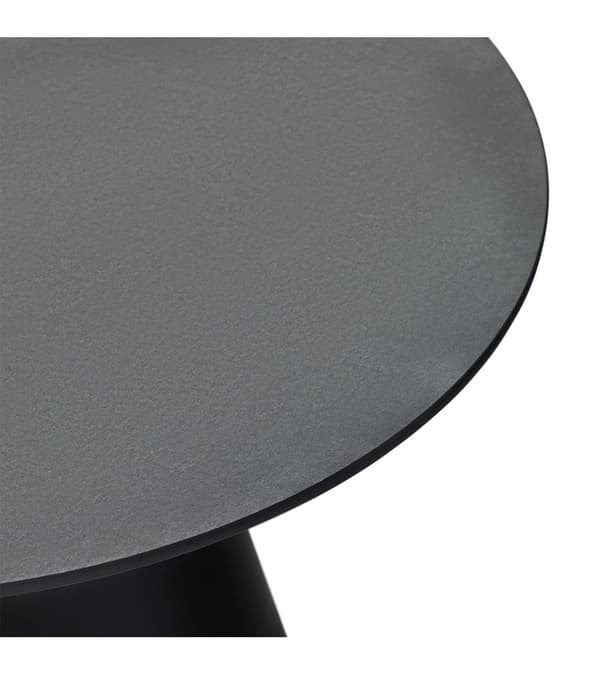 Rootz soffbord - Runt bord - Modernt mittpunkt - Slitstark MDF - Elegant marmorfinish - Enkelt underhåll - 80 cm x 80 cm x 45 cm