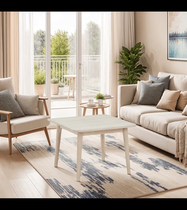 Rootz soffbord - Modernt soffbord - Snygga vardagsrumsmöbler - Slitstark, elegant design, lätt att underhålla - 70 cm x 70 cm x 52 cm - Naturlig ek me