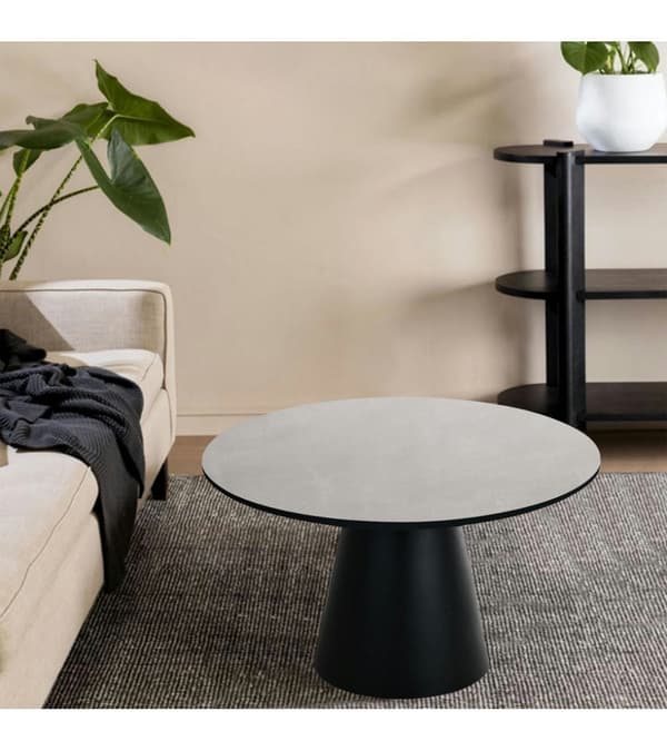 Rootz Soffbord - Runt bord - Modernt mittbord - Slitstark MDF - Modern Estetisk - Enkelt underhåll - 80cm x 80cm x 45cm