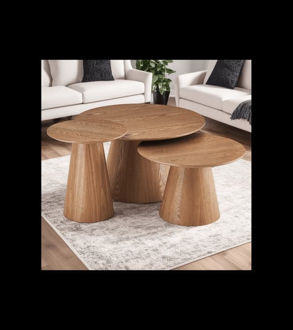 Rootz Soffbord - Modernt mittbord - Vardagsrumsbord - Robust MDF-konstruktion - Rymlig 60x60x40 cm - Minimalistisk ekfanerfinish