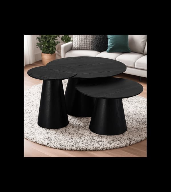 Rootz soffbord - Modernt mittpunkt - Elegant soffbord - Slitstark MDF, ekfanerfinish - Mångsidig och stabil - 45cm x 45cm x 50cm