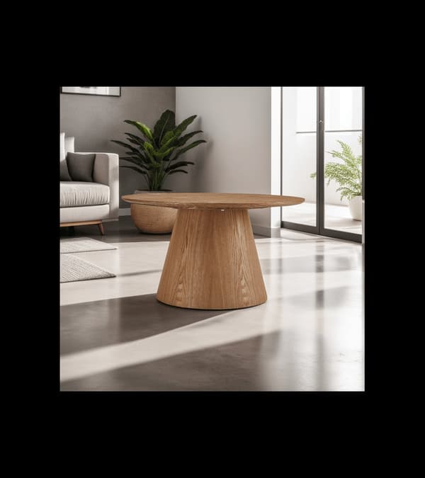 Rootz Soffbord - Modernt mittbord - Snygg vardagsrumsmöbler - Slitstark MDF & Ekfaner - Rymlig 80cm x 80cm x 45cm