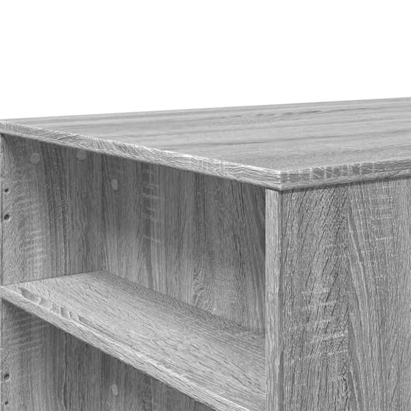 vidaXL Soffbord grå sonoma-ek 102x55x42 cm konstruerat trä