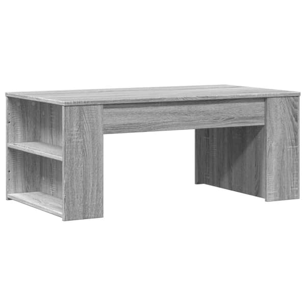 vidaXL Soffbord grå sonoma-ek 102x55x42 cm konstruerat trä