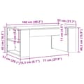 Miniatyrbillede 8 af 9: vidaXL sofabord 102x55x42 cm konstrueret træ sonoma-eg