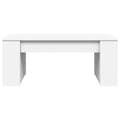 Miniatyrbillede 3 af 9: vidaXL sofabord 102x55x42 cm konstrueret træ hvid