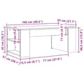Miniatyrbillede 8 af 9: vidaXL sofabord 102x55x42 cm konstrueret træ betongrå