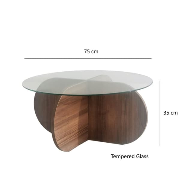 Chic Home Aune sohvapöytä H75xK35 cm, tummanruskea