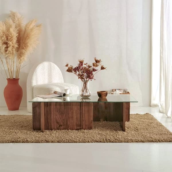 Chic Home Essi sohvapöytä 105x65x30cm, kirkas/ruskea