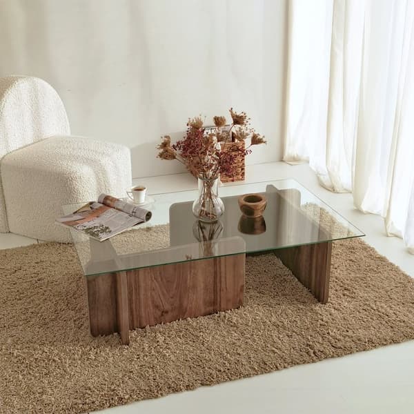 Chic Home Essi sohvapöytä 105x65x30cm, kirkas/ruskea