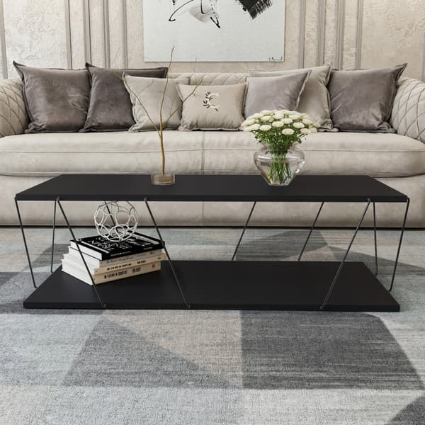 Chic Home Laila sohvapöytä 120x50xK30 cm, antrasiitti/musta