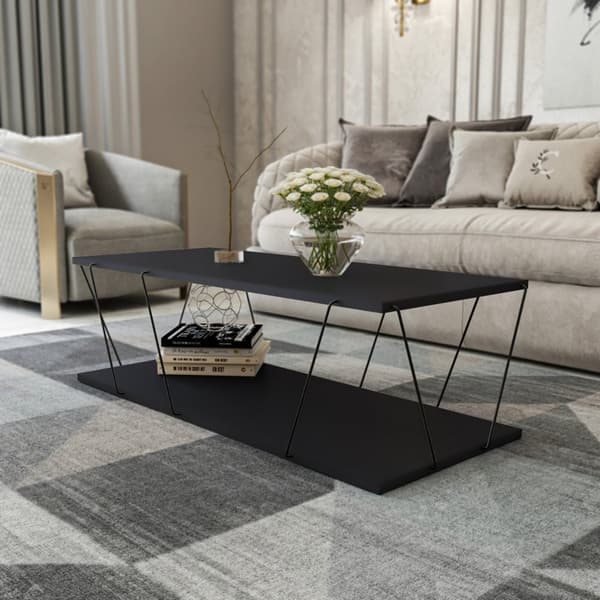 Chic Home Laila sohvapöytä 120x50xK30 cm, antrasiitti/musta
