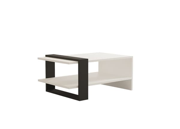 Chic Home Olli sohvapöytä 80x55xK35 cm, valkoinen/harmaa