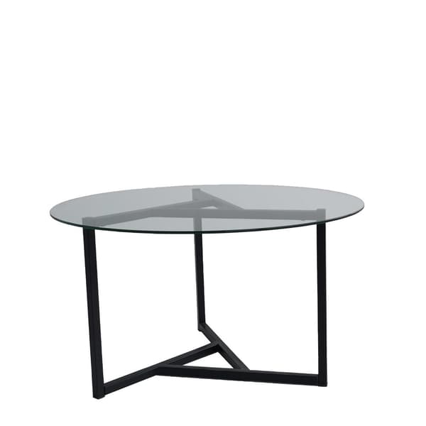 Chic Home Taru sohvapöytä lasilevyllä H75xK42 cm, kirkas/musta