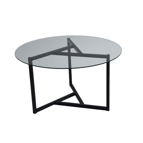 Chic Home Taru sohvapöytä lasilevyllä H75xK42 cm, kirkas/musta