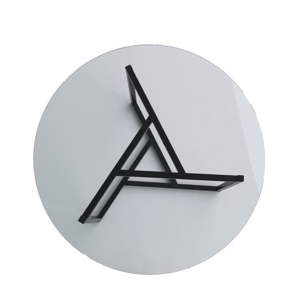 Chic Home Taru sohvapöytä lasilevyllä H75xK42 cm, kirkas/musta