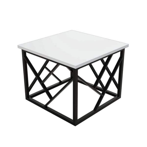 Chic Home Wonna sohvapöytä 54x54xK42 cm, valkoinen/musta