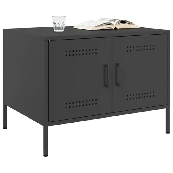 vidaXL sofabord 68x50x50,5 cm stål sort