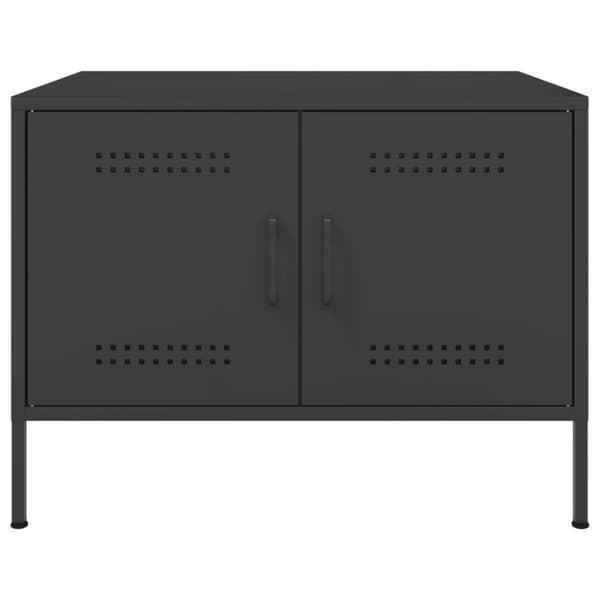 vidaXL sofabord 68x50x50,5 cm stål sort