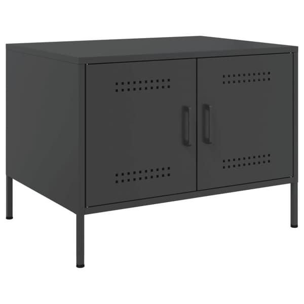 vidaXL sofabord 68x50x50,5 cm stål sort