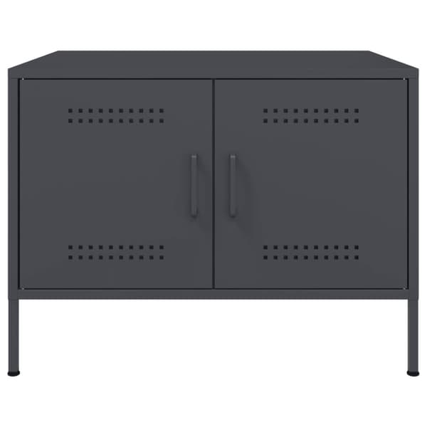 vidaXL Sohvapöytä antrasiitti 68x50x50,5 cm teräs