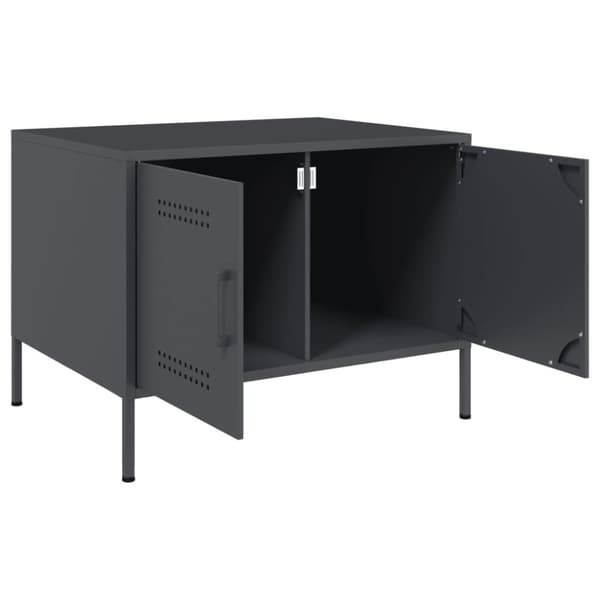 vidaXL Sohvapöytä antrasiitti 68x50x50,5 cm teräs