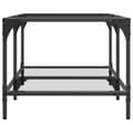 Miniatyrbillede 6 af 10: vidaXL sofabord med transparent glastop 98,5x50x40 cm stål