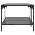 Miniatyrbillede 6 af 10: vidaXL sofabord med sort glastop 98,5x50x40 cm stål
