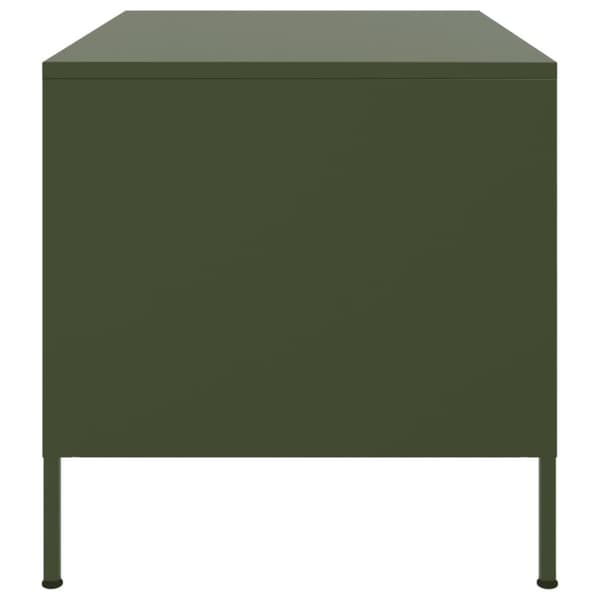 vidaXL sofabord 68x50x50,5 cm stål olivengrøn