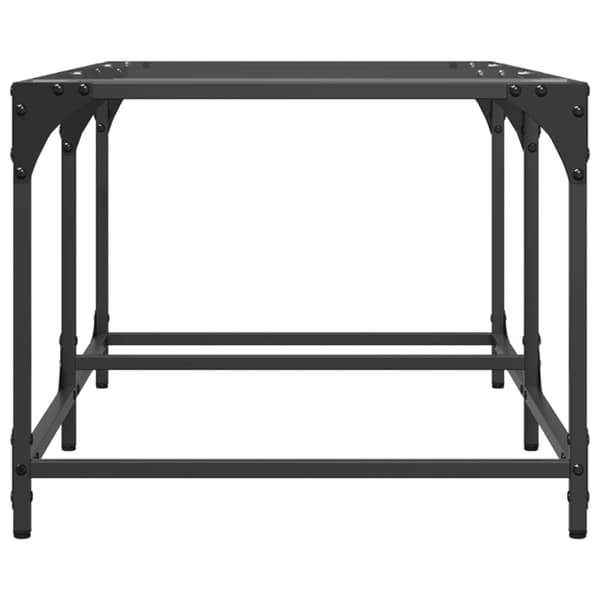 vidaXL Soffbord med transparent glasskiva 98,5x50x40 cm stål