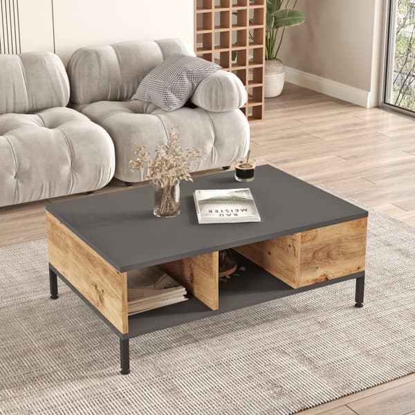 Chic Home Eeli sohvapöytä 90x60xK33 cm, harmaa/ruskea