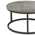 Pikkukuva 2 / 3: Sohvapöytä BRITE pyöreä Ø60cm, MDF-levyä, metallirunko, harmaa/musta