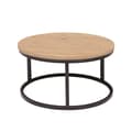 Pikkukuva 1 / 2: Sohvapöytä BRITE pyöreä Ø60cm, MDF-levyä, metallirunko, ruskea/musta