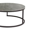 Pikkukuva 2 / 3: Sohvapöytä BRITU pyöreä Ø80cm, MDF-levyä, metallirunko, harmaa/musta
