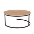 Pikkukuva 1 / 2: Sohvapöytä BRITU pyöreä Ø80cm, MDF-levyä, metallirunko, ruskea/musta