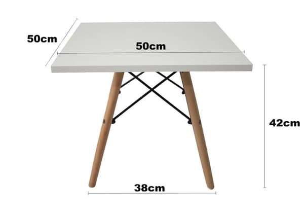 CAPRI BIANCO fyrkantigt soffbord 50 cm